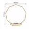 27" Gold Wood with Nonagon Geometric Metal Arch Cake Display Stand